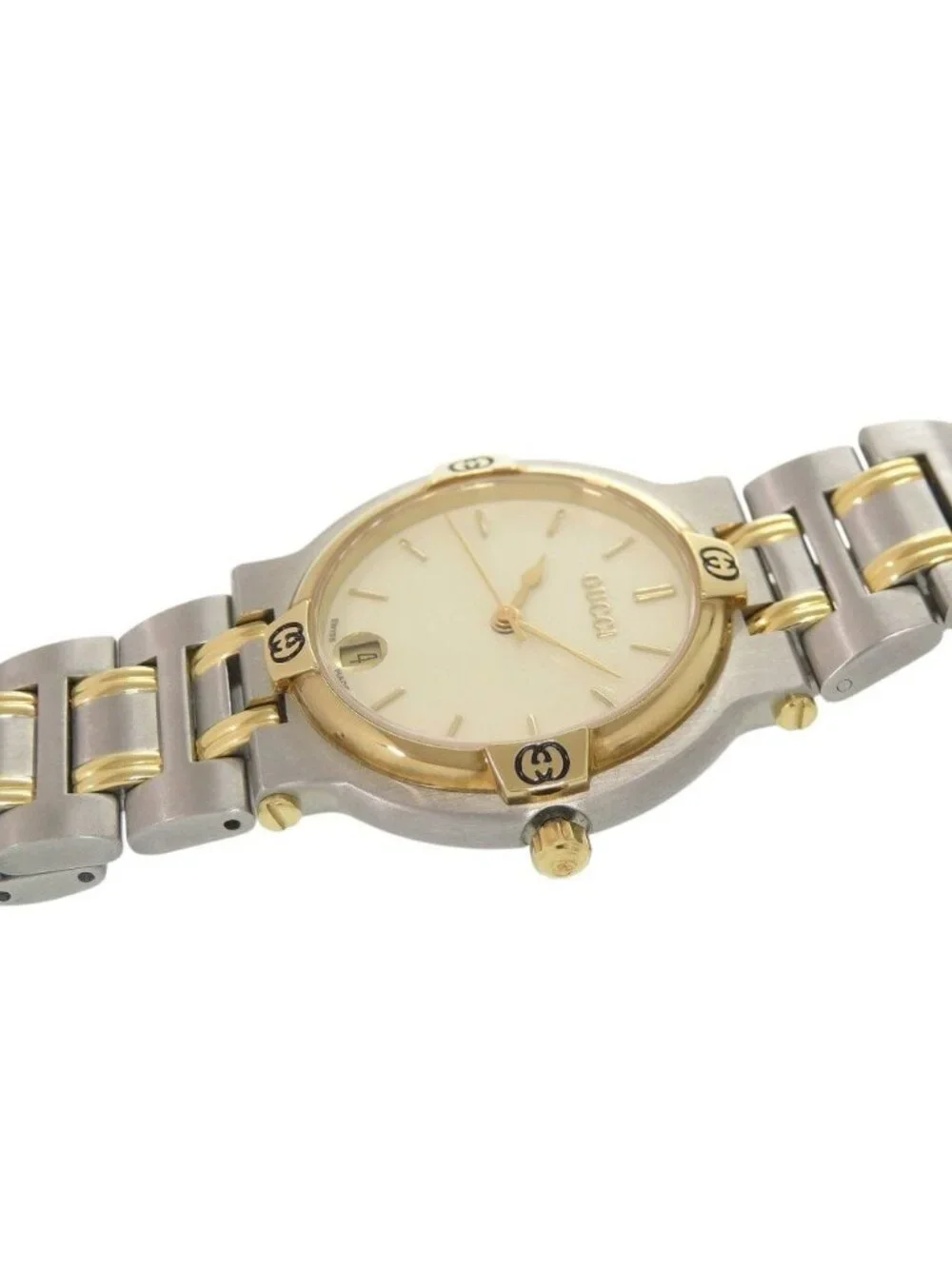 Gucci SS Ivory Gold Silver Quartz Watch